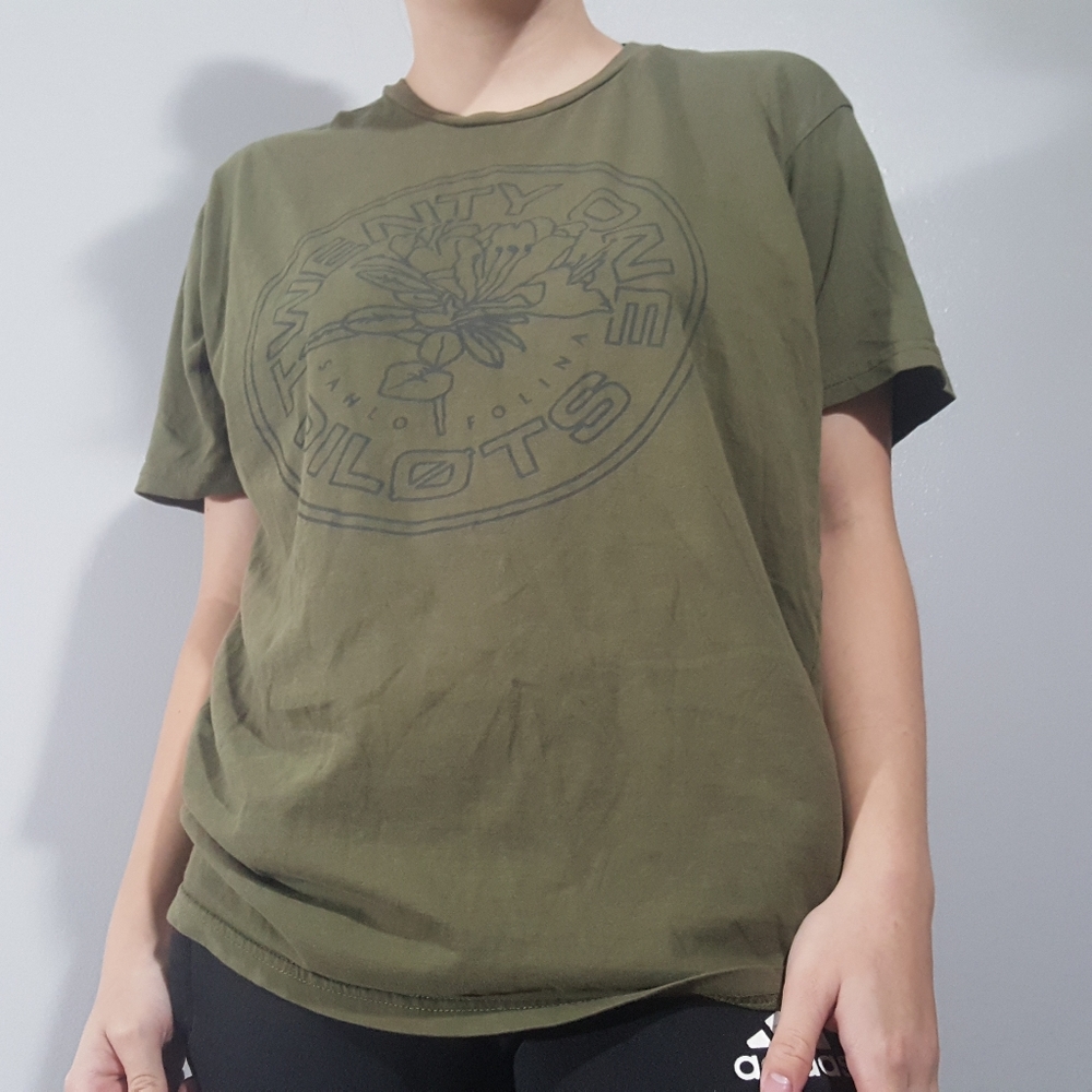 Twenty One Pilots trench tee shirt.